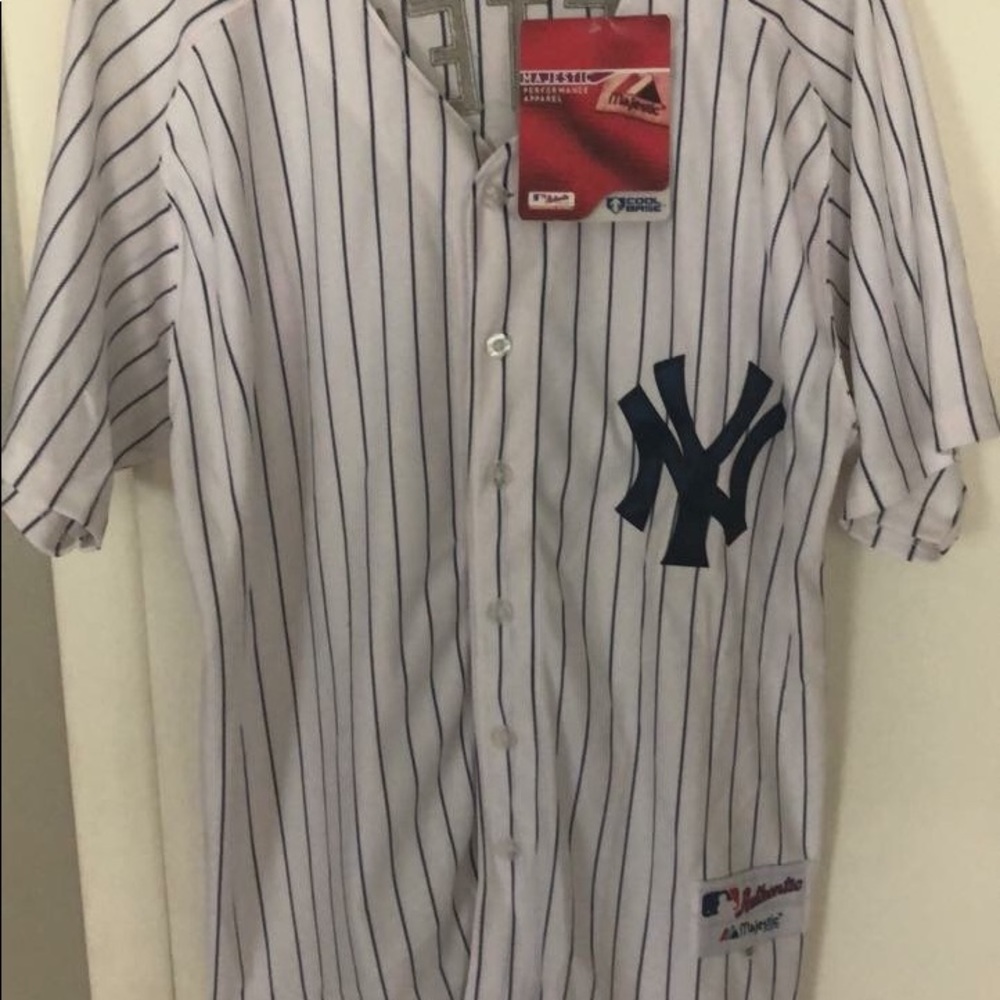Authentic Derek Jeter 3000 hit Majestic jersey